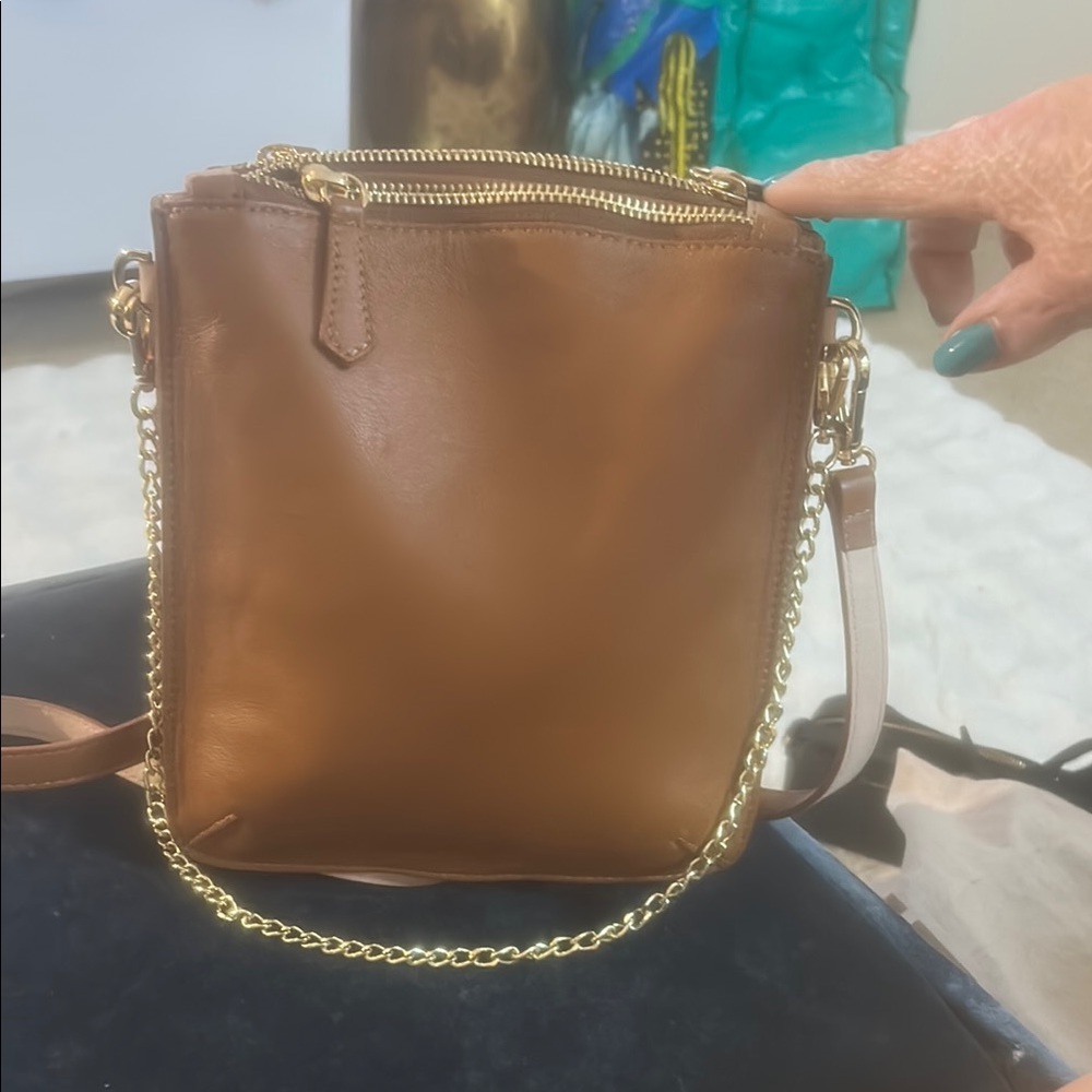 Elisabetta Yang Brown Leather Crossbody Bag